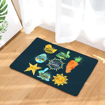 

New Text Print Carpets Non-slip Kitchen Rugs for Home Living Room Floor Mats 40x60cm