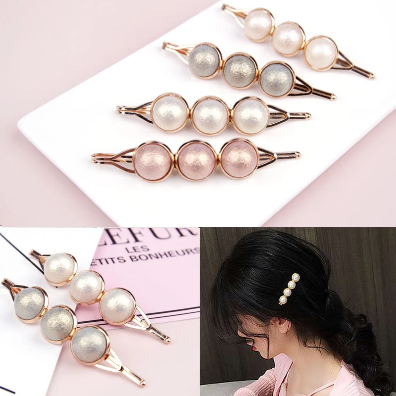 

Woman Imitation Pearl Hair Clip For Woman Hair Accessories Clips Girls Fashion Hair Grip Handmade Elegant Barrettes Headwear