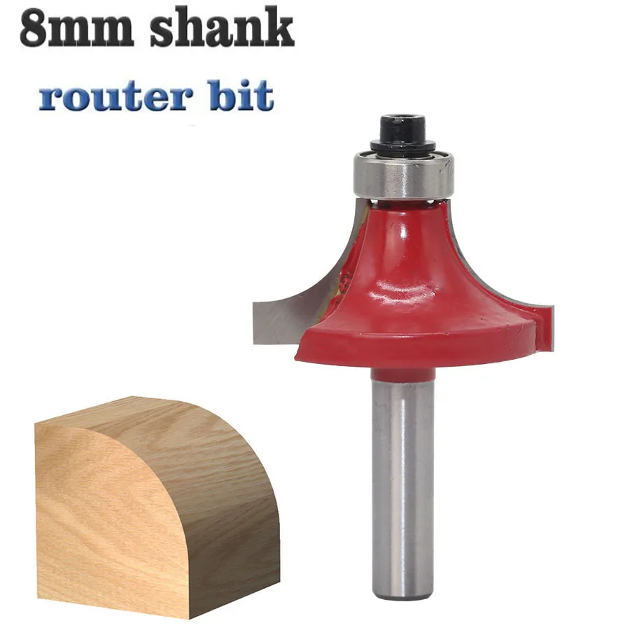 

1PC 8mm Shank Corner Round Over Router Bits Tungsten Carbide Woodworking Cutting Tools Engraving Cutting Tools Dollar Price