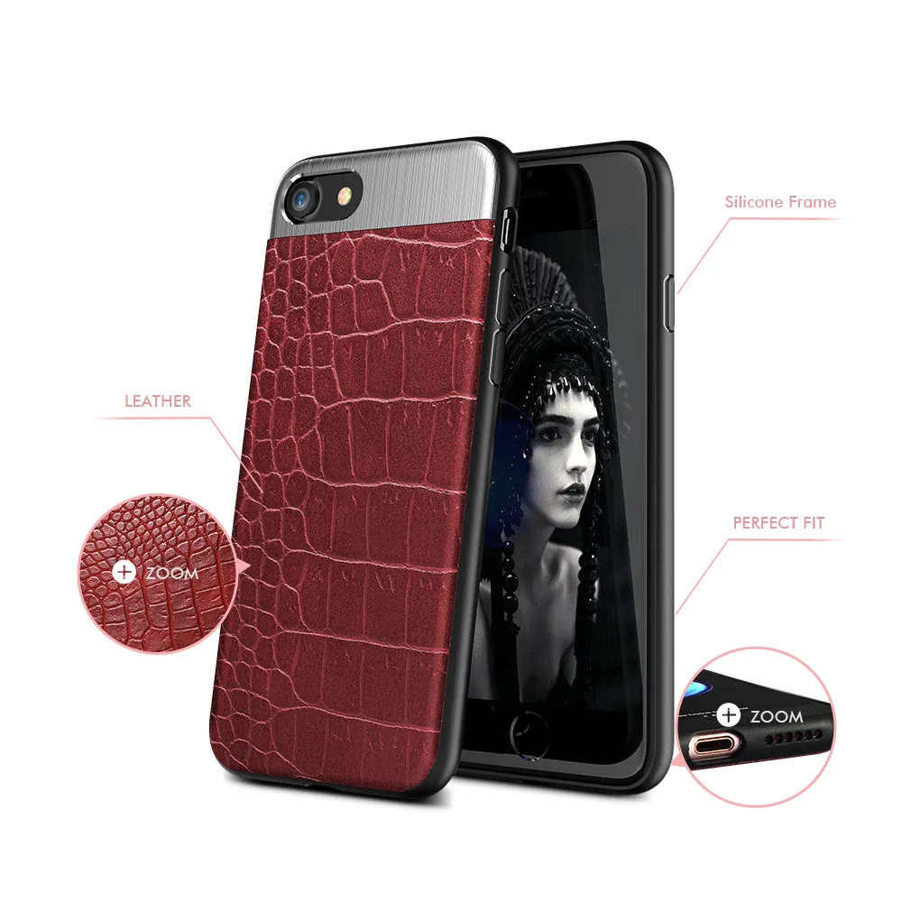 KISSCASE PU Leather Phone Case For iPhone 6S 6 7 8 Plus 10 X Crocodile Stripe Metal Stitching Cases For iPhone 7 8 X Plus Cover KISSCASE PU Leather Phone Case For iPhone 6S 6 7 8 Plus 10 X Crocodile Stripe Metal Stitching Cases For iPhone 7 8 X Plus Cover