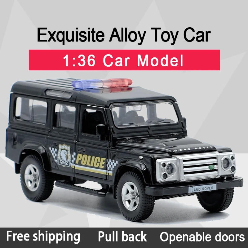 RMZ CITY 1:36 Defender SUV полицейский игрушечный автомобиль литая модель автомобиля из