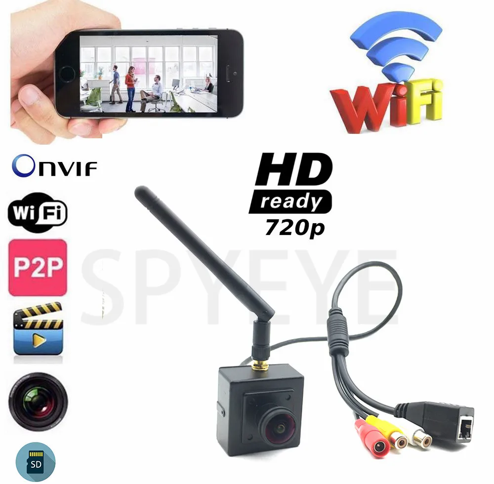 1 8 мм рыбий глаз маленькая IP-камера Wifi HD 720P Беспроводная сетевая камера