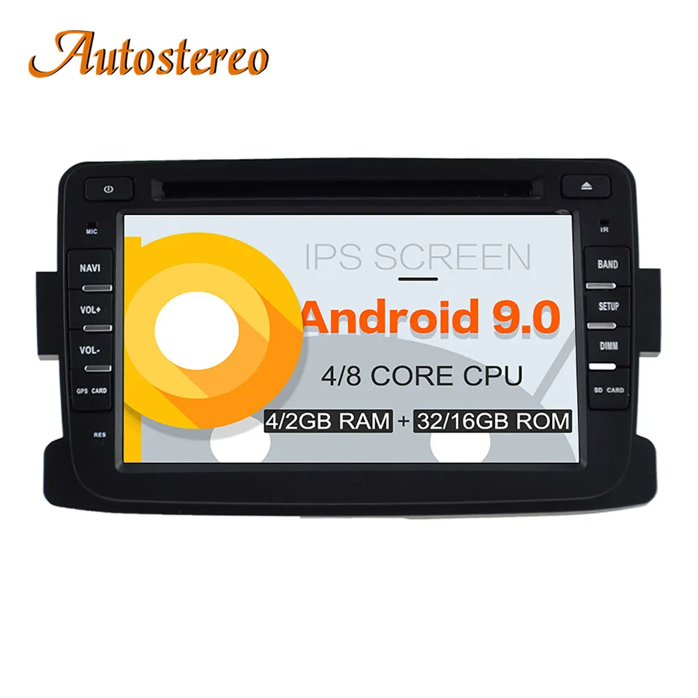 Discount DPS Max 64GB Android 9 Car GPS navigation For Renault Duster 2010+ multimedia car DVD player head unit radio tape recorder IPS 0