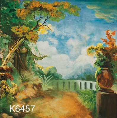 

10x10 футов ручная роспись муслиновый фон Природный живописный фото фон, фотографии фоны свадьба, пользовательский сервис K6457