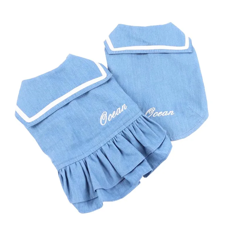 

Denim Pet Clothes Navy Style Pets Dogs Clothing For Dogs French Bulldog Couple Dog Matching Clothes Chihuahua Jeans Dog Costume