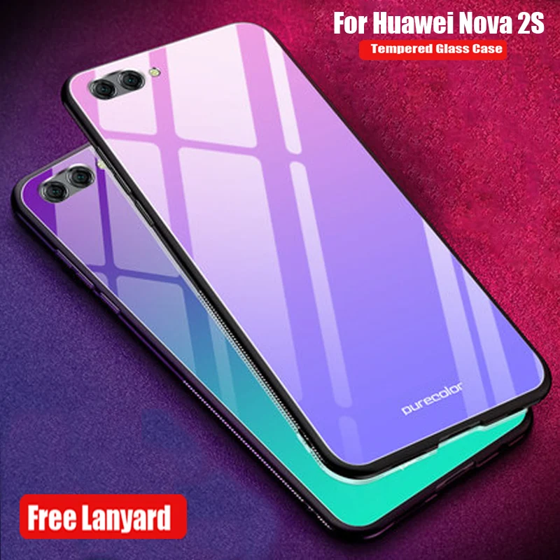 Для Huawei NOVA 2 S Чехол закаленное стекло чехол для телефона для Huawei NOVA 2 S защиты оболочки Nova2S coque случаях