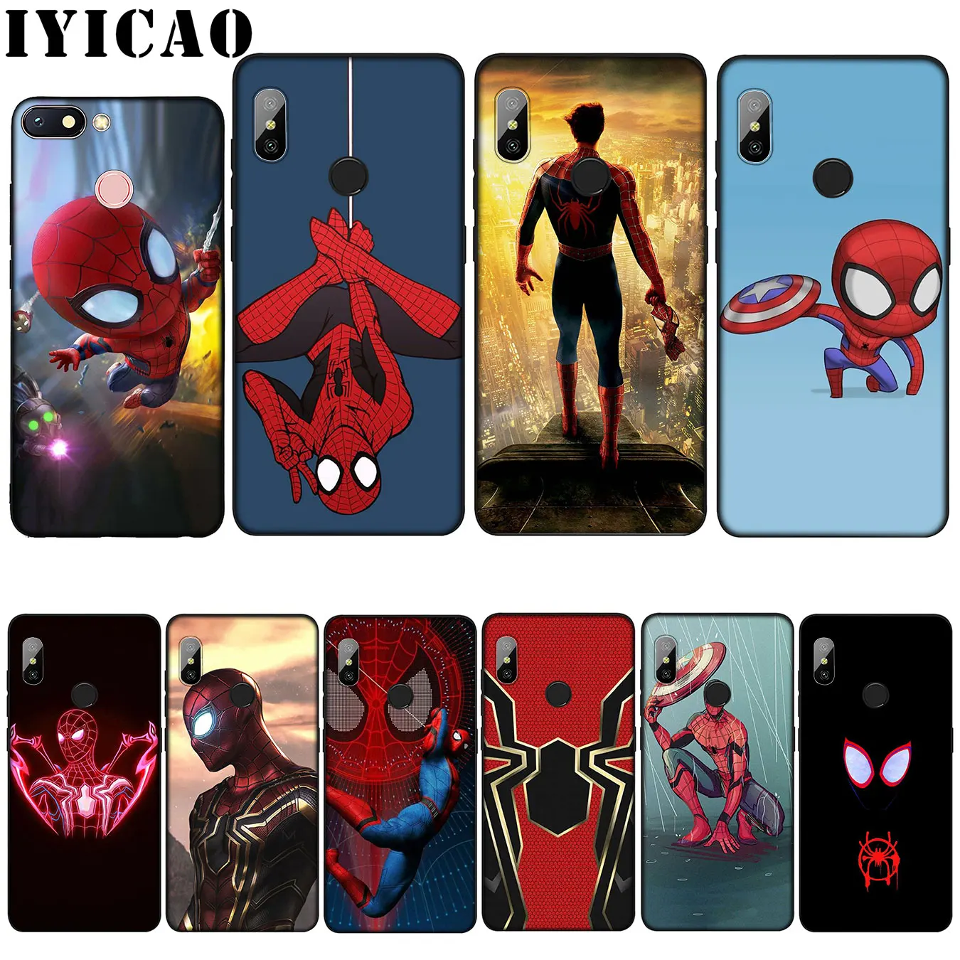 Iyicao Человек-паук мягкий силиконовый чехол для телефона Xiaomi mi 9 8 A2 Lite A1 6 pocophone f1