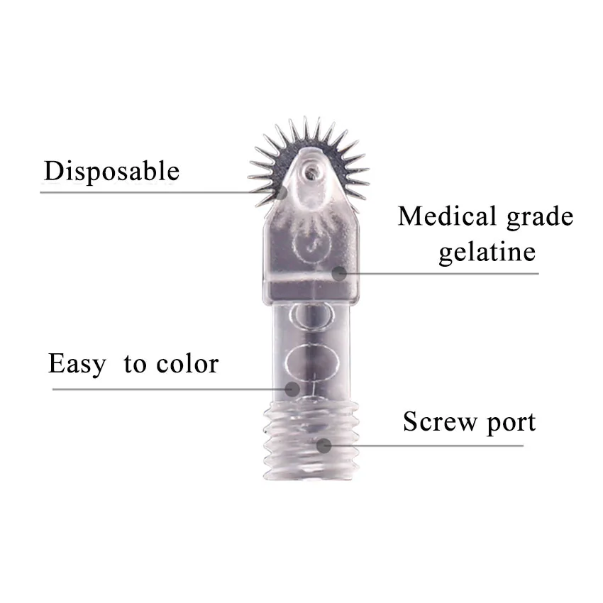 50 шт. полуперманентный макияж одноразовые микроблейдинг иглы ролик легко цвет микроблейдинг лезвия для тумана бровей с одной ручкой
