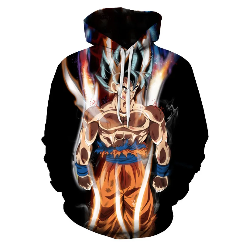 

Fighting Character Game 2019 Anime Dragon Ball Cosplay 3d Super Saiyan Dragonball Z 3D Print Long Sleeve Hooded Sweatshirts