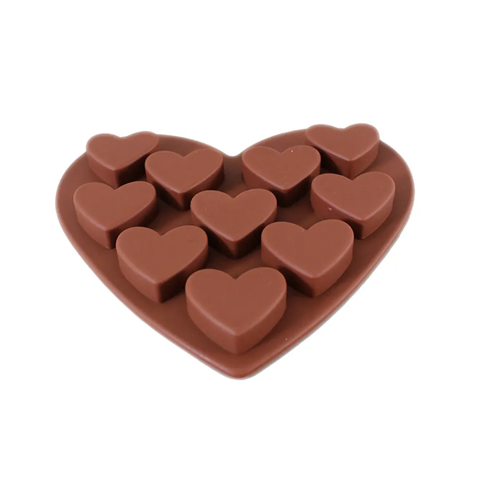ZMHEGW Высокое качество Любовь Сердце фигурные силиконовые формы помадка торт кухонная формочка для шоколада Molds15cmX16cm каждое сердце 3x1,5 cm#1975