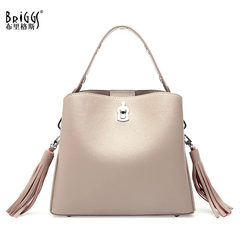 

BRIGGS Luxury Handbags Women Fashion Shoulder Bag Ladies Hand Bags Designer High Quality Genuine Leather Tote Bag Female