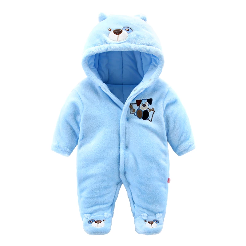 Koop 2018 Fleece Baby Winter Kleding Zachte Beer Stijl Pasgeboren Baby Boy Kleding Warme Winter Overalls Voor Een Jongen Kostuum Jassen