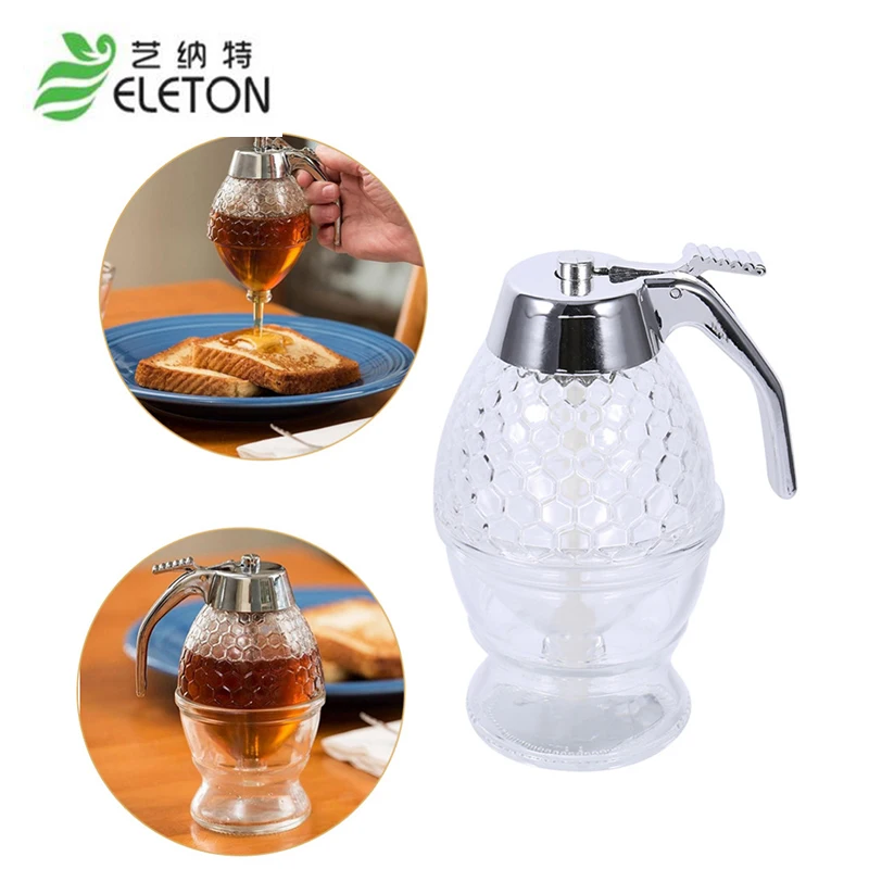200ml Honey Dispenser Jar Container Cup Juice Syrup Kettle Kitchen Bee
