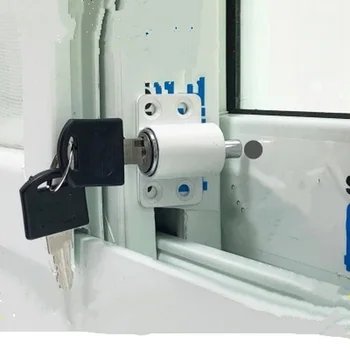 1 set Zinc Alloy Sliding Window Lock Key Push Child Safety Protection Lock Anti-theft Door Window Security Lock 1set locking casement fastener window handle latch locks zinc alloy window handle lock with key