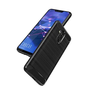 

500PCS/Lot Soft Silicone Cover For Huawei Mate 10 Lite 10Pro 20 Pro 20Lite Carbon Fiber Phone Case