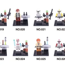 GUSUG 80 шт. 019-026 Клон солдат йода чехол для сотового телефона Хан Соло Оби-Ван собрать конструкторных блоков, Детские кубики лучший подарок детские игрушки
