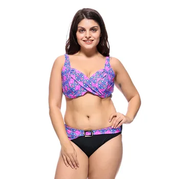 

Plus Size 7xl Floral Print Bathing Suits Two Piece High Waist Swimsuit Women Bikini Set Sexy Women's Swimming Suit Bikinis