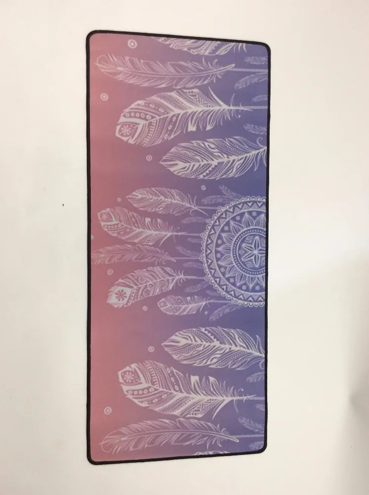  Yuzuoan 900*400*3mm Large Overlock Pretty Feather Desk pad mouse laptop Mouse pad Gaming keyboard p