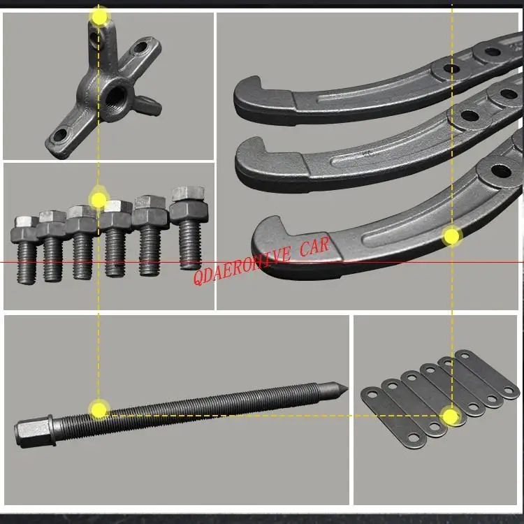 QDAEROHIVE бренд автомобильные маховик для колеса 3-лапы экспериментальный подшипника втулка Шестерни Extractor Tool Kit 4 5 6 7 8 дюймов