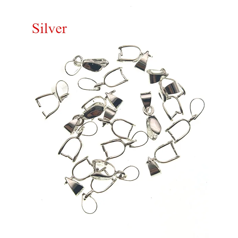 총 검은 목걸이 펜던트 걸쇠 클립 보석 커넥터 20 개 14/16/20/24mm, DIY 쥬얼리 결과에 대한 구리 매력 보석 구슬