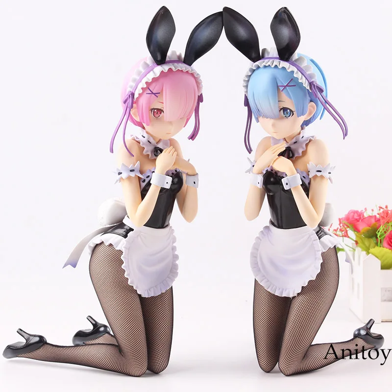 

Re:life in a Different World from Zero Rem / Ram Bunny Ver. PVC Re Zero Anime Action Figure Collection Model Toys