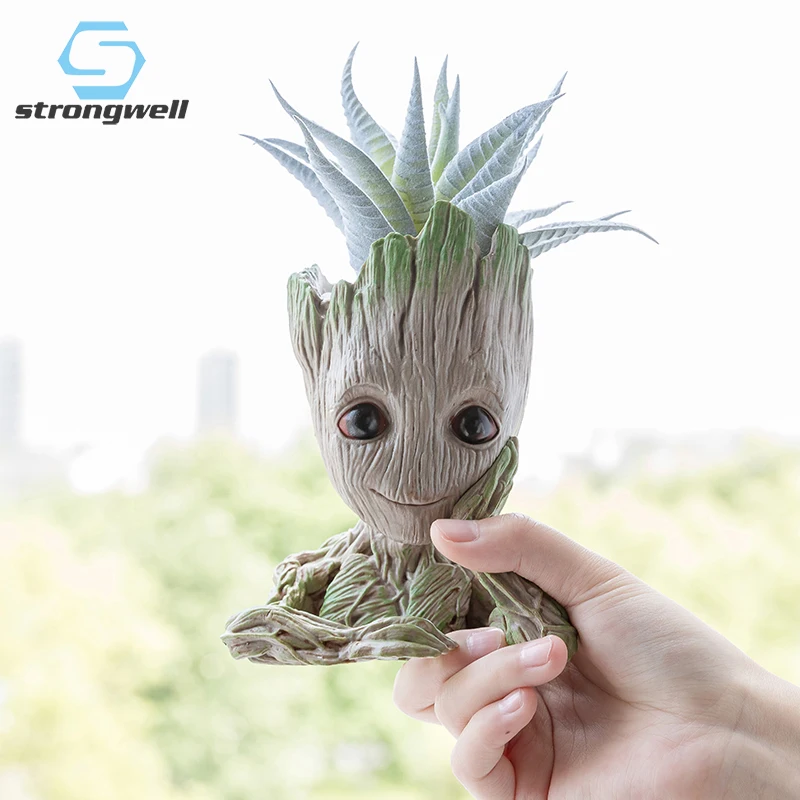 

Strongwell Groot Flowerpot Flower Pot Planter Figurines Tree Man Cute Model Toy Pen Pot Garden Planter Flower Pot Gift for Kids