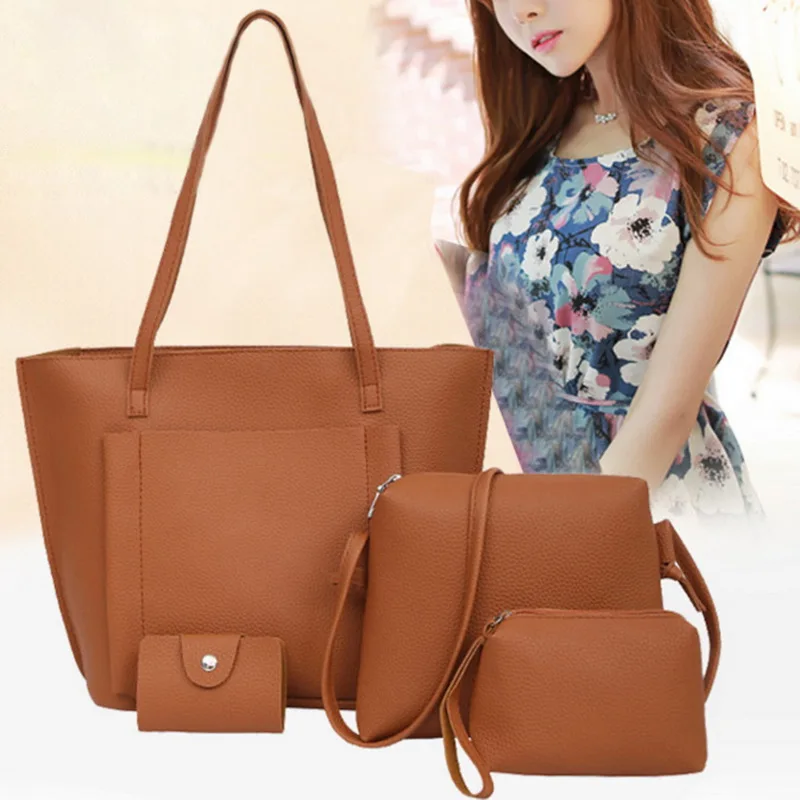 

Women fashion Handbags Shoulder Bags PU pattern four-piece mother packag Messenger Bag Crossbody Bag Composite bag