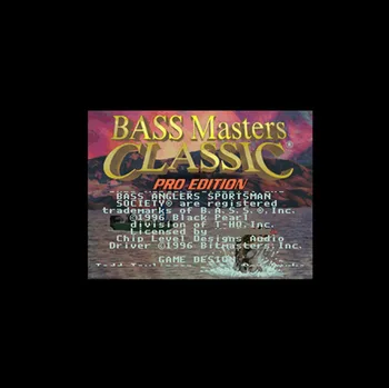 

Bass Masters Classic - Pro Edition NTSC Version 16 Bit 46 Pin Big Gray Game Card For USA Game Players