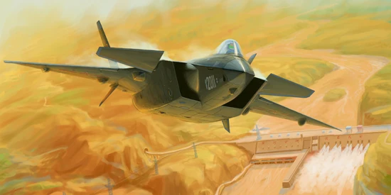 

TRUMPETER 01665 1/72 Scale Chinese J-20 Mighty Dragon ( Prototype NO.2011 ) Plastic Model Building Kit