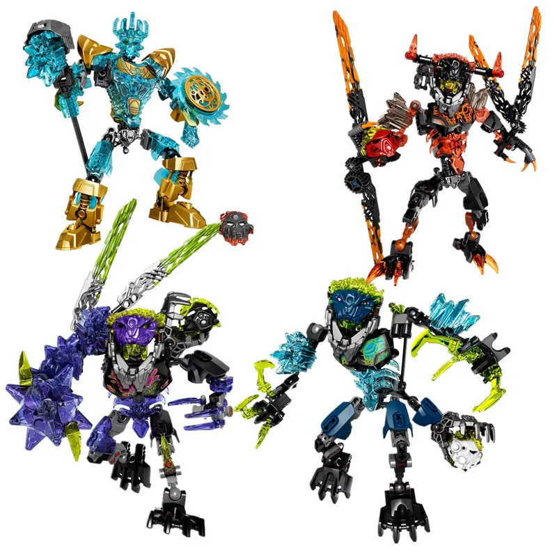 

Star Warrior Hero Factory Soldier Bionicle Storm Beast Ekimu The Mask Maker Robot Set Building Blocks Toys Compatible With Lego