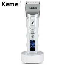 Kemei Professional Hair Clipper Rechargeable Electric LCD Hair Trimmer Hair Clipper Haircut Barber Styling Tools For
