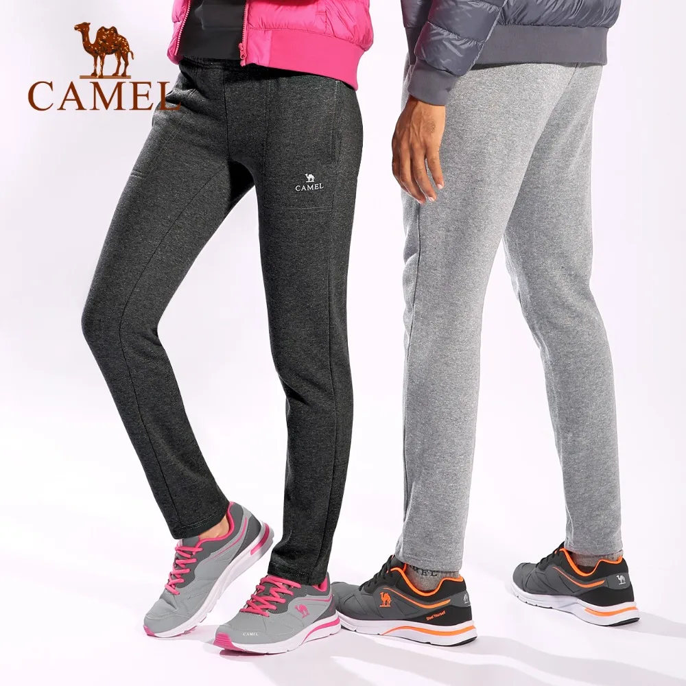 CAMEL Men Cotton Sport Pants Breathable Straight Knitting Running Slim