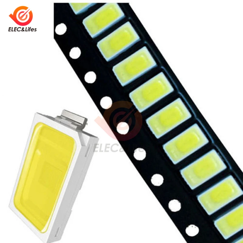 

100Pcs/Pack White Light SMD 5730 LED Chips 6000k 6500K Super Bright SMD 5730 5630 LED 5730 diodes Electronic parts