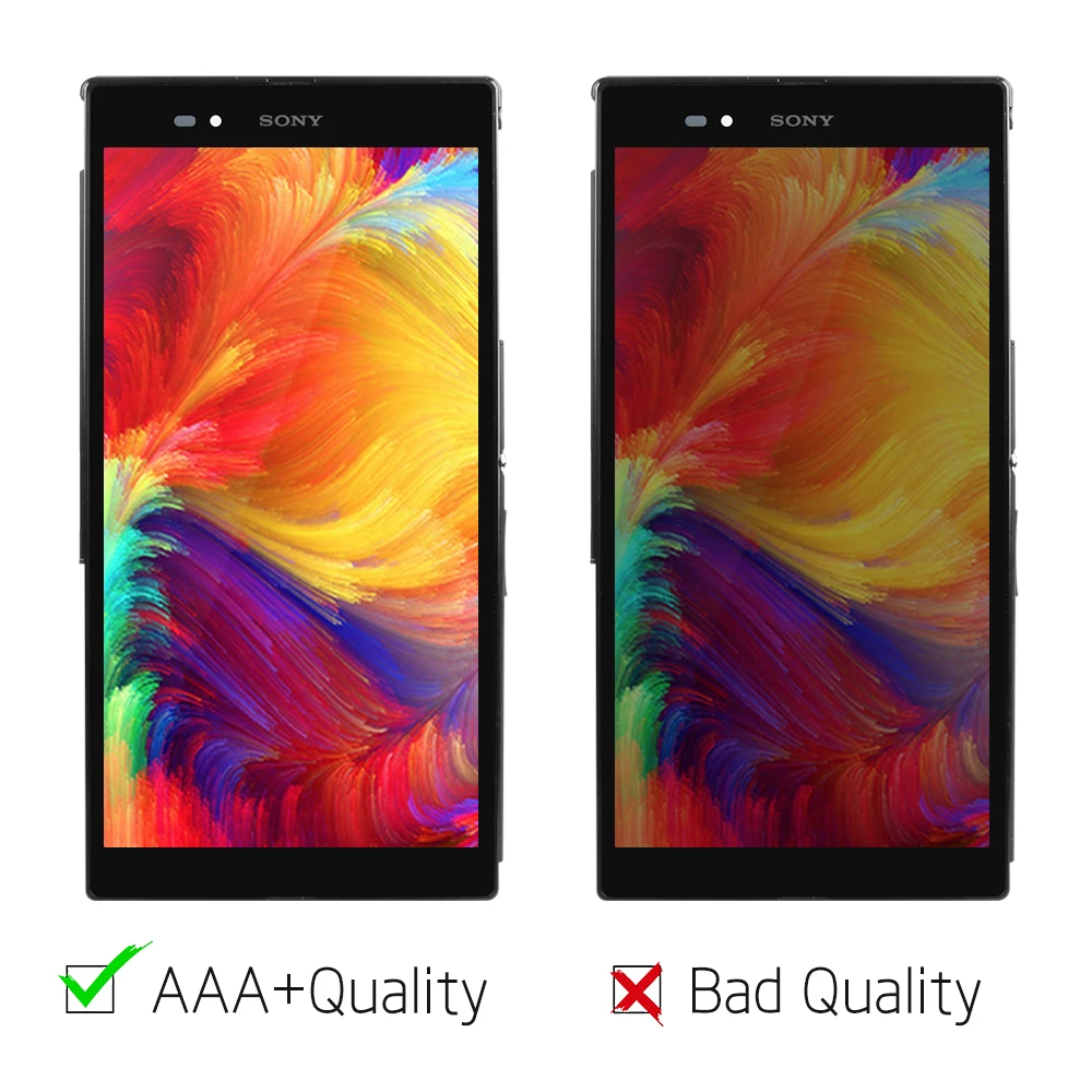 ЖК дисплей для SONY Xperia Z Ultra дигитайзер сенсорного экрана с рамкой XL39h XL39 C6833|touch screen