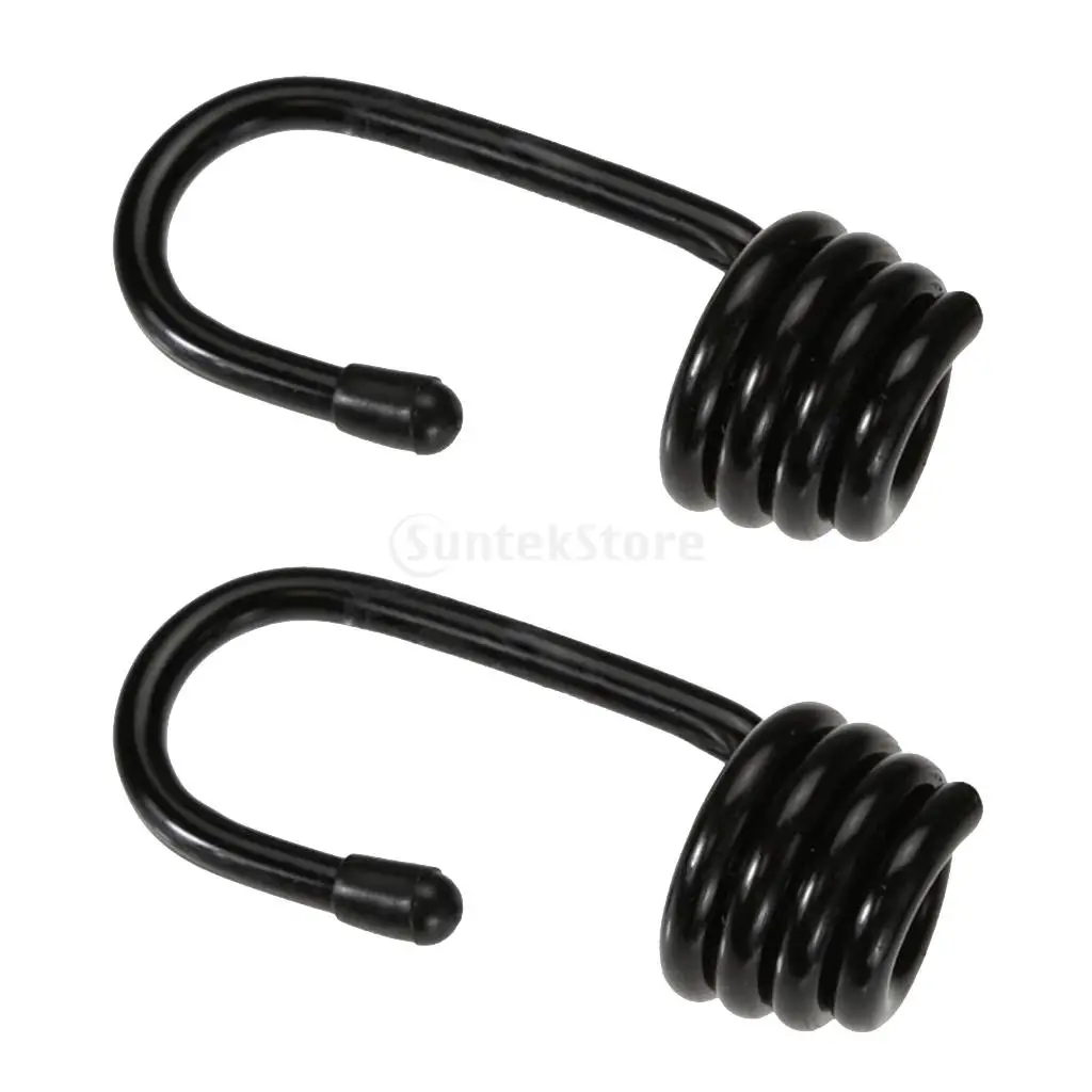 

2 Pieces Plastic Coated Steel Wire Hooks for 8mm Shock Cord Bungee Elastic Rope