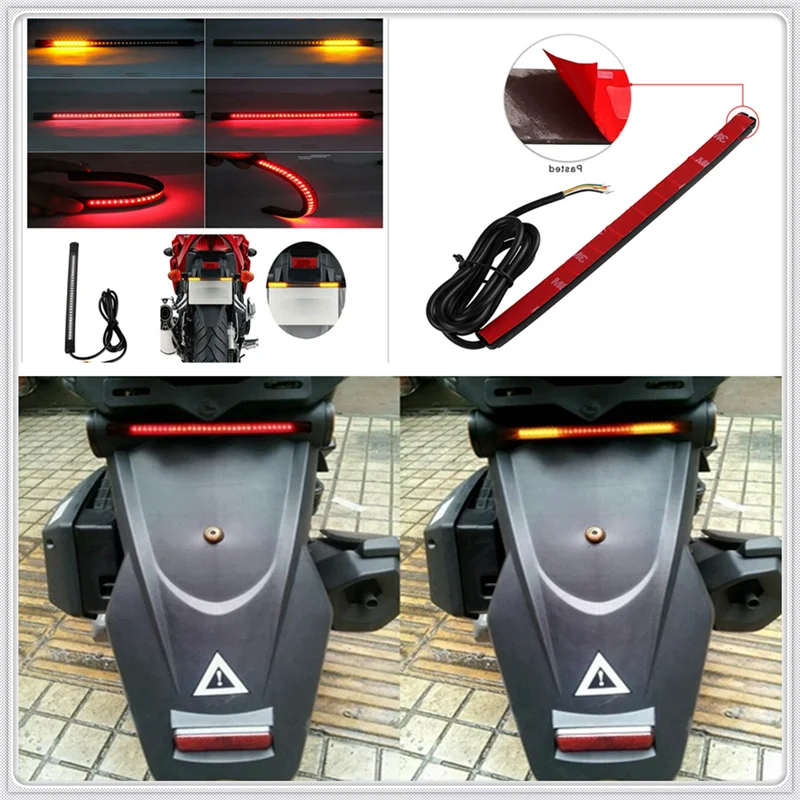 

Motorcycle LED Tail lamp Plate Light Brake Stop Turn Signal Strip for BMW EnduRo HP2 Megamoto S1000R YAMAHA V-MAX 1700 VMAX1