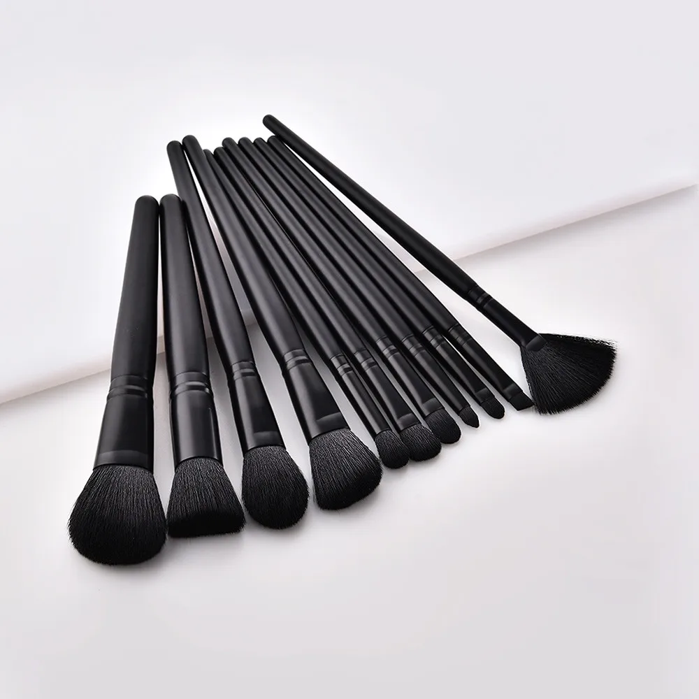 

11Pcs Wood Handle Synthetic Oblique Top Buffer Brush For Face Liquid Foundation Cosmetics Brushes