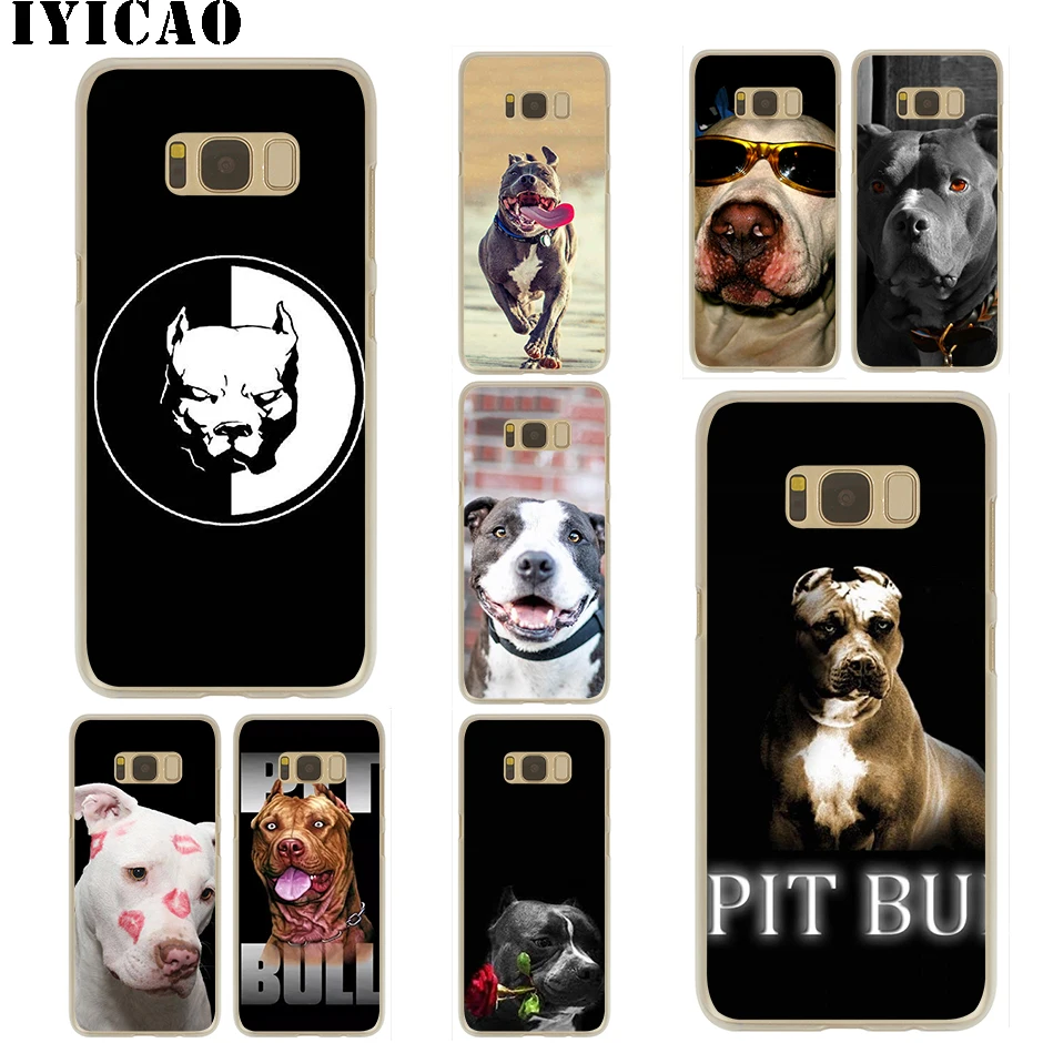 

IYICAO Pit Bull Lovely Pet Dog Hard Case for Samsung Galaxy S10e S10 S9 S8 Plus S6 S7 Edge Cover for Samsung Note 9 8 10 Plus