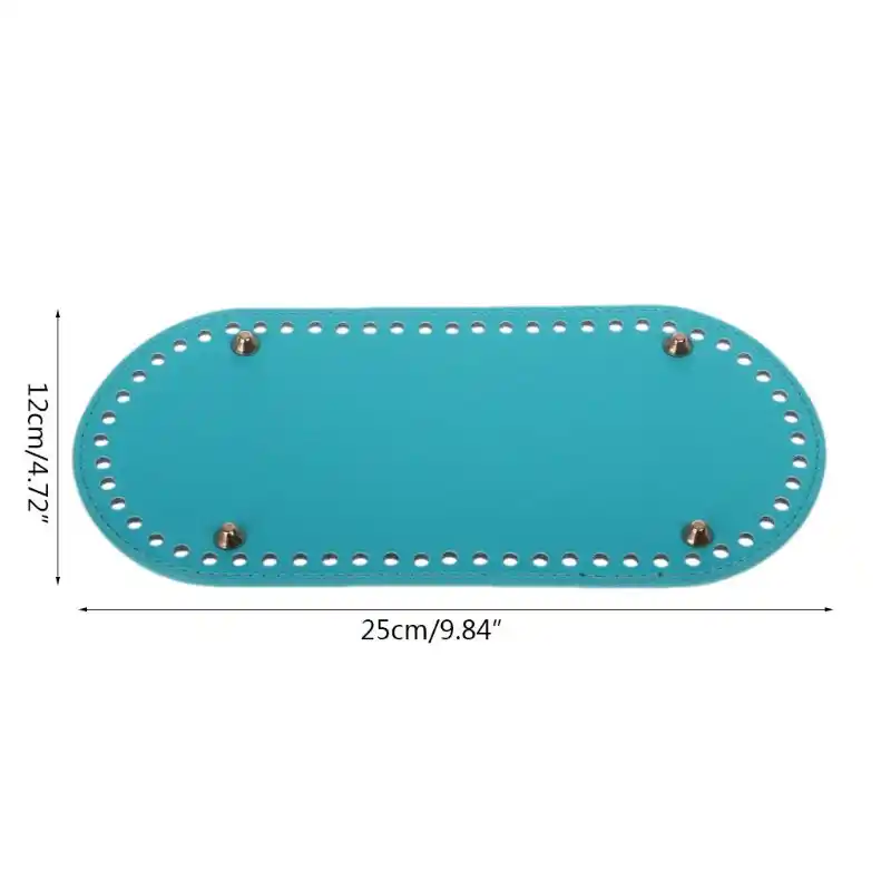 Nowy 1 Pc owalne długie dno na torba z dzianiny PU skóra 60 otwory kobiet torby Handmade DIY Craft wymiana akcesoria do toreb Nowy 1 Pc owalne długie dno na torba z dzianiny PU skóra 60 otwory kobiet torby Handmade DIY Craft wymiana akcesoria do toreb