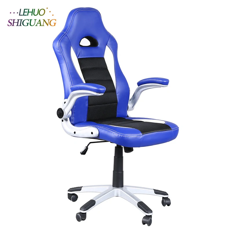 Blue black PU leather High Back Swivel Chair Gaming Chair Rotating lift soft Comfortable office chair Fashion office furniture zuo trafico office chair black