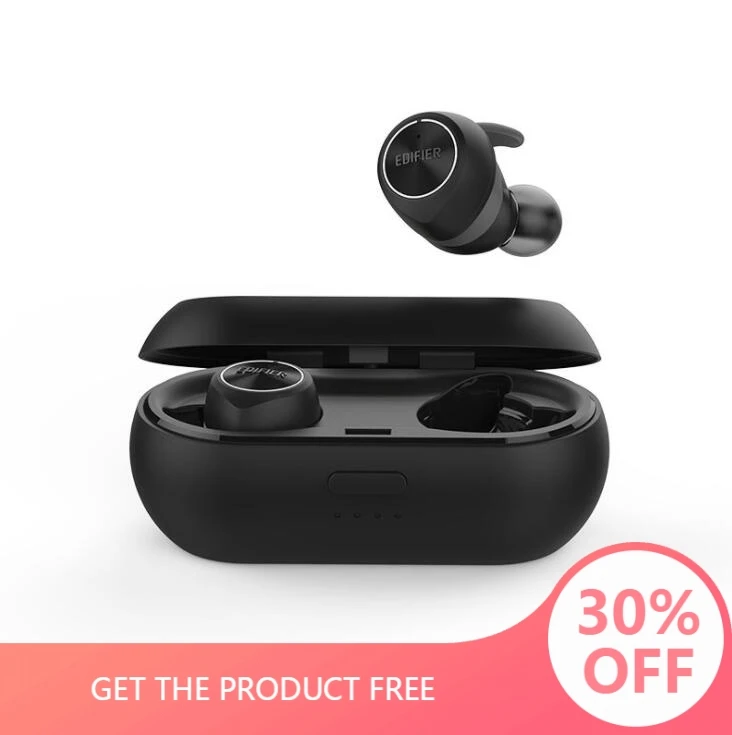 

EDIFIER TWS3 True Wireless Bluetooth V4.2 In-ear Earphone with Charging Box and Detachable Ear Wings Multi-function Button