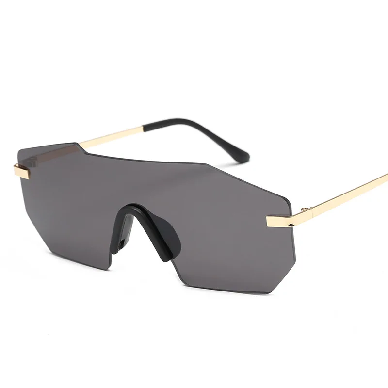 

Rectangular personality sunglasses female retro 2018 brand designer one-piece oversized frameless man woman frameless sunglasses