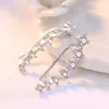 925 Sterling Silver Four Claws Seven Stars Zirconia Clip Earrings For Women Ear Cuff Boucle D'oreille Femme S-e243 ► Photo 3/6