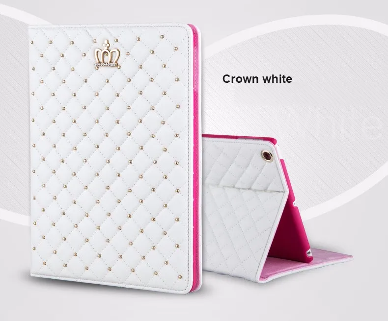 Luxury PU Tablet Coque For iPad mini Case Flip Crown Luxury Stand A1489 A1490 Protective Cover for iPad mini 2 mini 3 Case Stand (4)