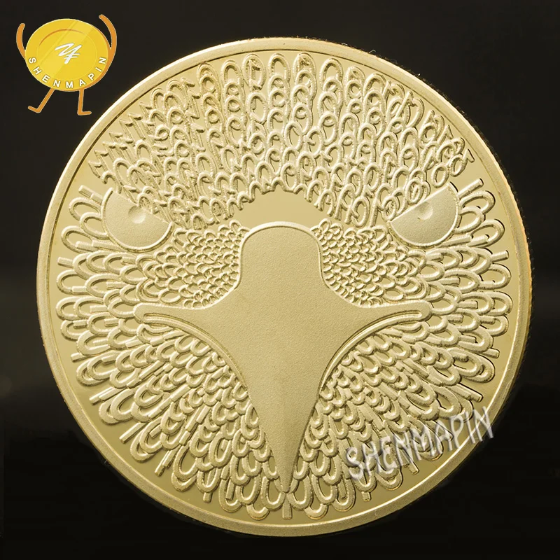 Сова памятная монета 999 Позолоченные Биткойн искусственные монеты коллекционные бита BTC металлическая медаль наградная монета Бизнес подарки