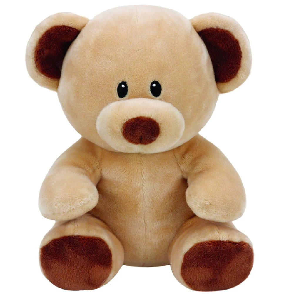 

Pyoopeo Baby Ty Collection 7" 17cm Bundles Brown Bear Plush Regular Silky Soft Stretchy Stuffed Animal Doll Toy with Heart Tag