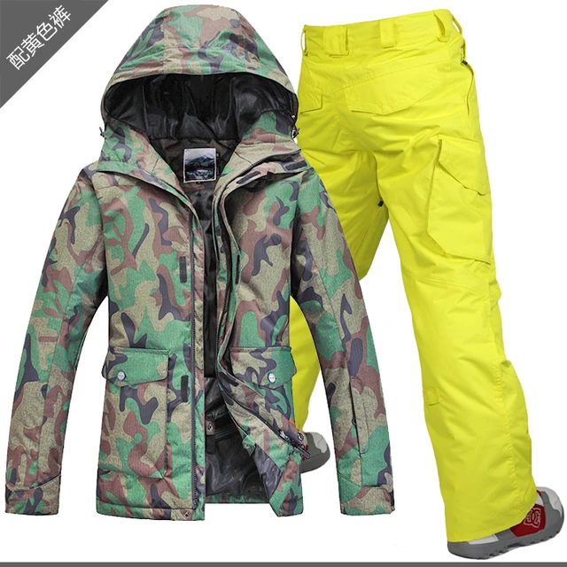 Aliexpress.com : Buy 2015 Gsou snow mens ski suit army green camouflage ...
