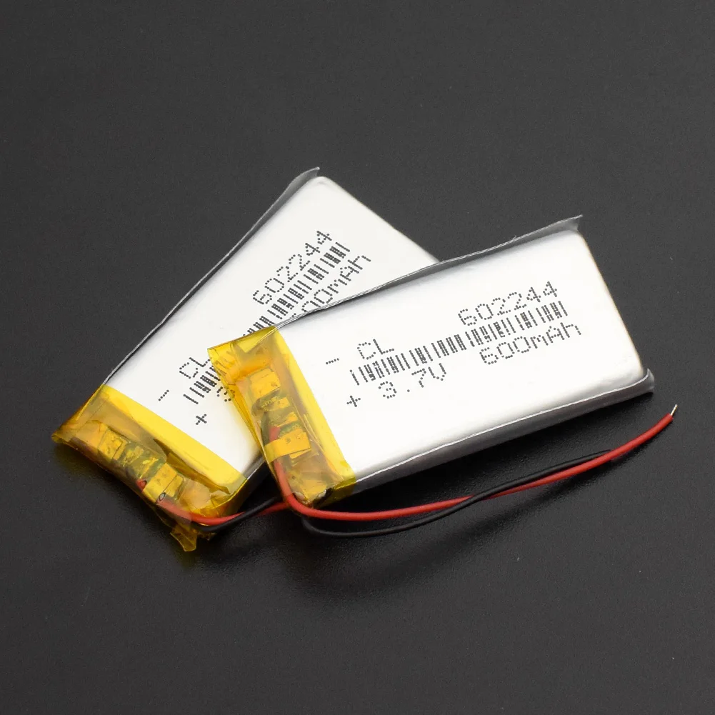 1/2/4 Pcs/lot 602244 Mini Lithium Batteries 3.7v 600mah Li-polymer Cell Replacement High Quality MP3 MP4 DVD PDA GPS Bateria