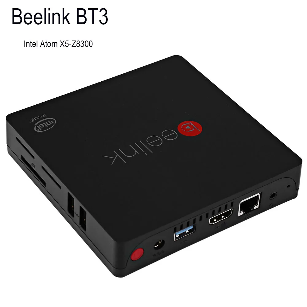 BEELINK BT3 ТВ коробка Atom X5 Z8300 4 ядра 2 г/5 8 Г Wi Fi Bluetooth 0 ГБ 40 C диск + 20 D 1000 Мбит/с LAN окно