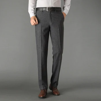 

New Autumn Winter Non-ironing Formal Middle-ag Suit Pants Men For Father High Quality Fit Casual Business Straight Dress Trouser